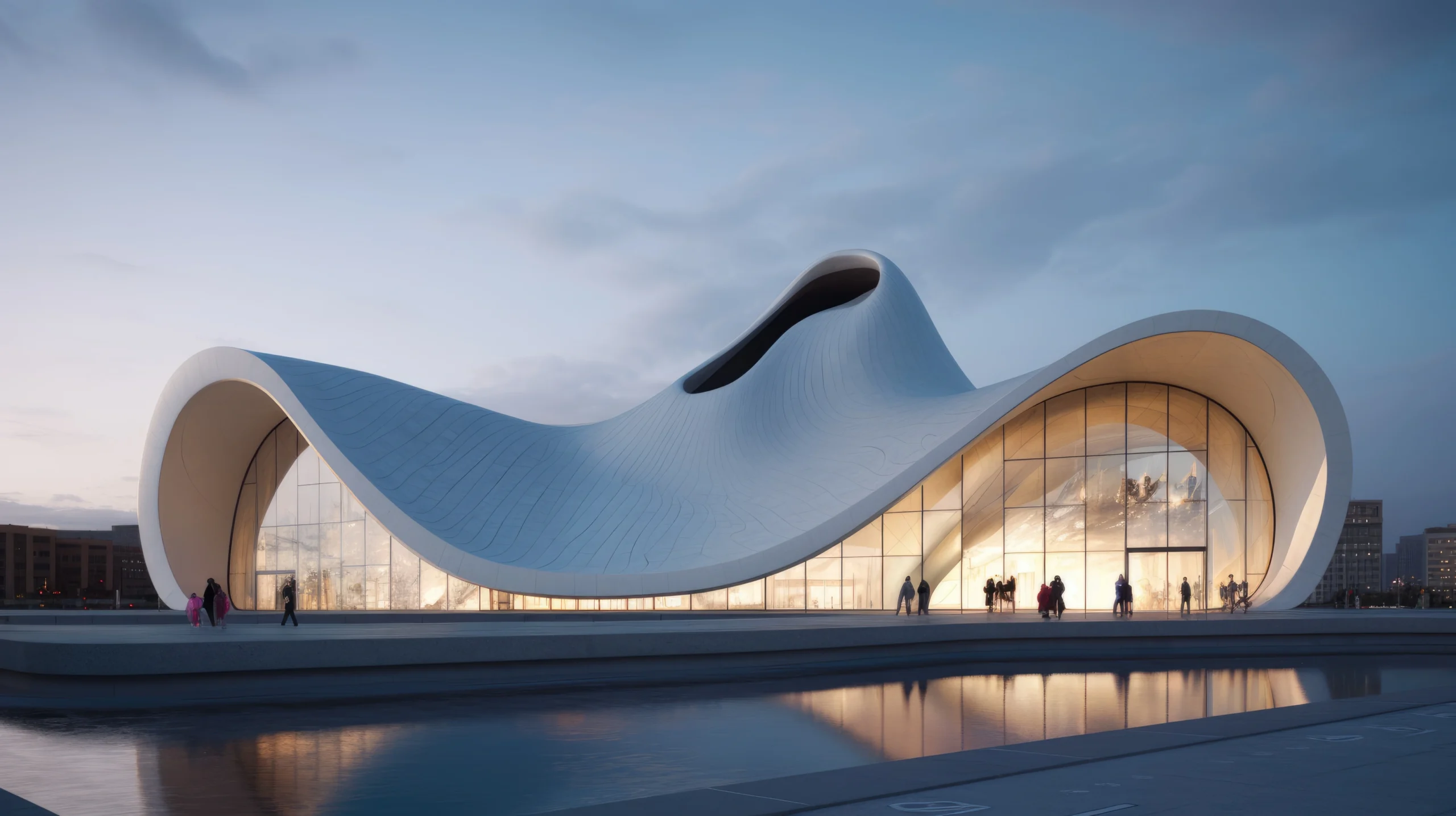 Modern architectural landmark